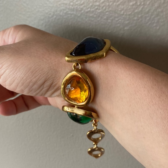 Yves Saint Laurent cabochons bracelet Goossens era - Picture 8 of 16